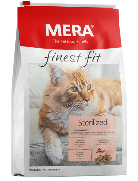 Mera Finest Fit Sterilized Glutensiz Taze Tavuk Etli Kısırlaştırılmış Kedi Maması 10 Kg
