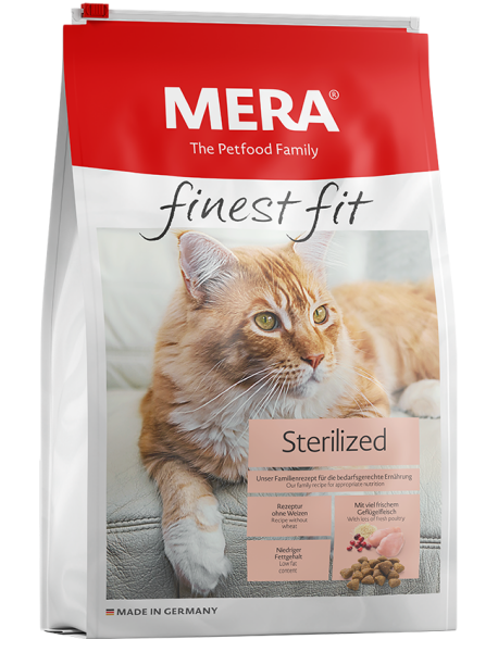 Mera Finest Fit Sterilized Glutensiz Taze Tavuk Etli Kısırlaştırılmış Kedi Maması 10 Kg