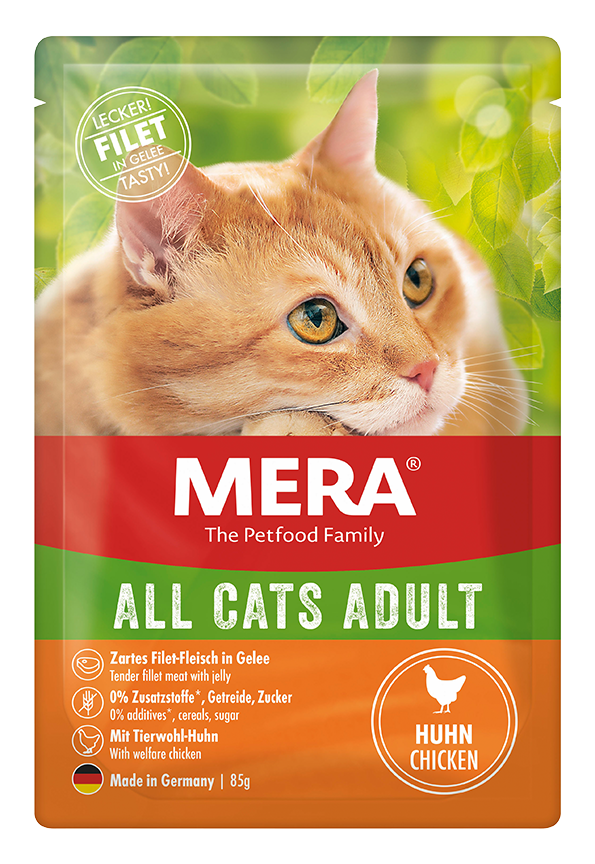 Mera All Cats Adult Chicken Tahılsız Tavuk Etli Yaş Pouch Kedi Maması 85 gr