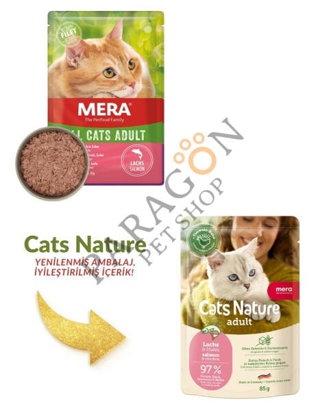 Mera All Cats Adult Salmon Tahılsız Somon Balıklı Yaş Pouch Kedi Maması 85 gr