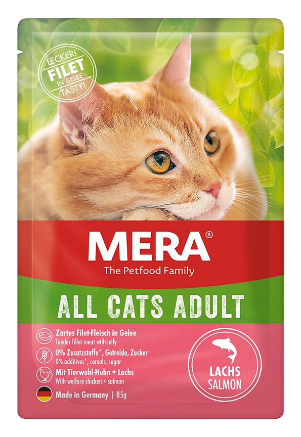 Mera All Cats Adult Salmon Tahılsız Somon Balıklı Yaş Pouch Kedi Maması 85 gr