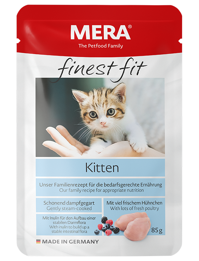Mera Finest Fit Kitten Chicken Tahılsız Tavuk Etli Yaş Pouch Yavru Kedi Maması 85 gr