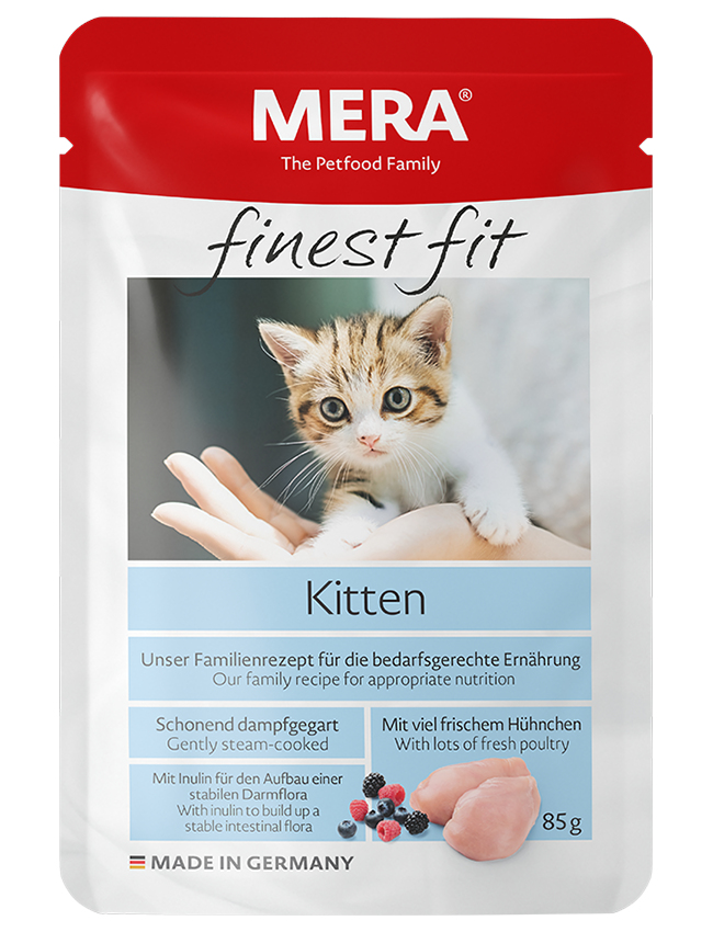 Mera Finest Fit Kitten Chicken Tahılsız Tavuk Etli Yaş Pouch Yavru Kedi Maması 85 gr