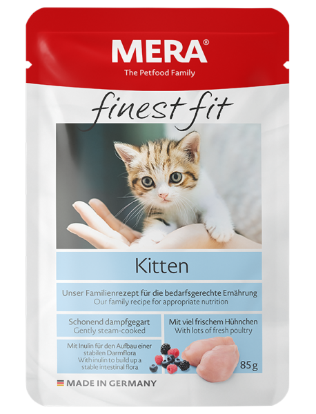 Mera Cats Nature Kitten Chicken Tahılsız Tavuk Etli Yaş Pouch Yavru Kedi Maması 85 gr