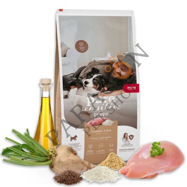 Mera Pure Sensitive Puppy Hindi Etli Pirinçli Yavru Köpek Maması 4 Kg