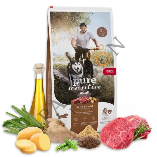 Mera Pure Sensitive Tahılsız Taze Sığır Etli ve Patatesli Yetişkin Köpek Maması 12.5 Kg