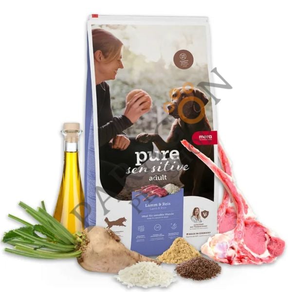 Mera Pure Sensitive Kuzu Etli ve Pirinçli Yetişkin Köpek Maması 12.5 Kg