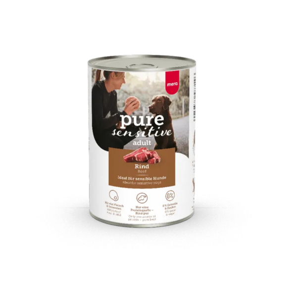 Mera Pure Sensitive Tahılsız Sığır Etli Yetişkin Köpek Konserve Yaş Mama 400 gr
