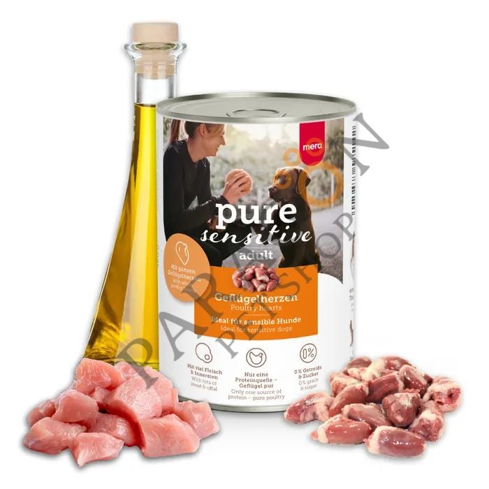 Mera Pure Sensitive Tahılsız Kümes Hayvanı Etli Yetişkin Köpek Konserve Yaş Mama 400 gr