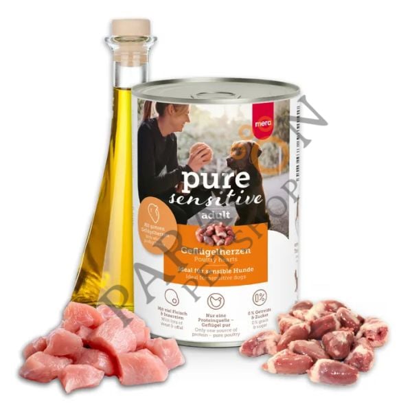 Mera Pure Sensitive Tahılsız Kümes Hayvanı Etli Yetişkin Köpek Konserve Yaş Mama 400 gr