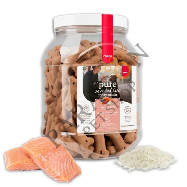 Mera Pure Sensitive Somon Balıklı ve Pirinçli Bisküvi Köpek Ödül Maması 600 gr
