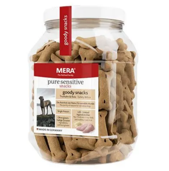 Mera Pure Sensitive Hindi Etli ve Pirinçli Bisküvi Köpek Ödül Maması 600 gr