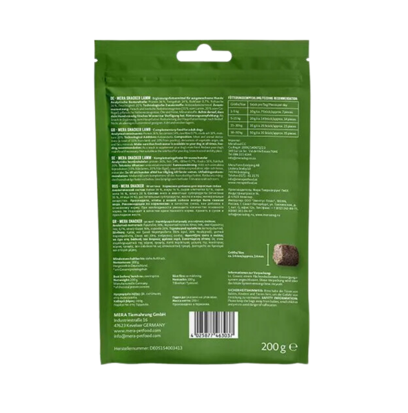 Mera Snacker Tahılsız ve Şekersiz Kuzu Etli Yumuşak Köpek Ödül Maması 200 gr