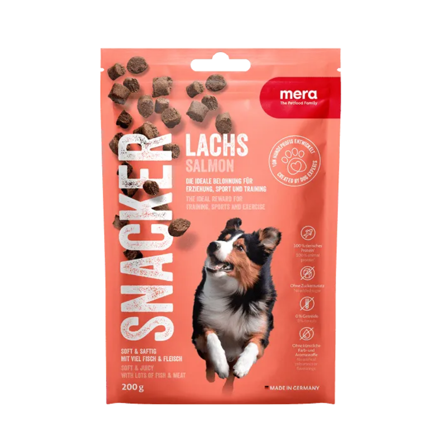 Mera Snacker Tahılsız ve Şekersiz Somon Balıklı Yumuşak Köpek Ödül Maması 200 gr