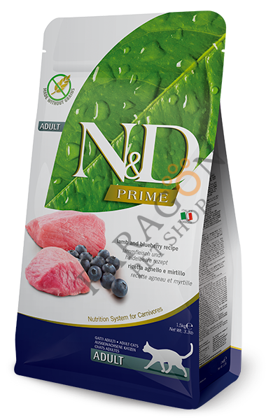 N&D Prime Tahılsız Kuzu Yaban Mersini Yetişkin Kedi Maması 1,5 Kg