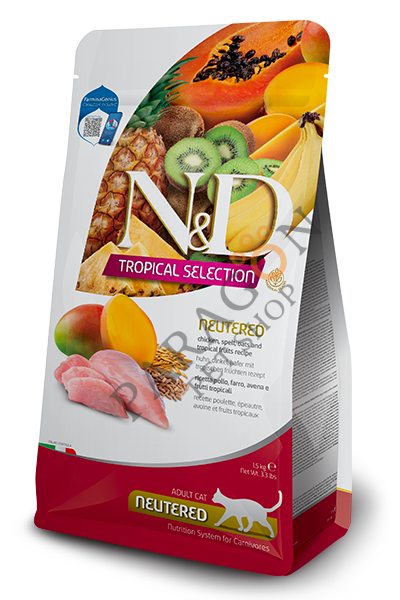 N&D Tropical Selection Tavuklu Kısırlaştırılmış Kedi Maması 1,5 Kg