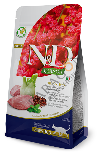 N&D Quinoa Digestion Kuzulu Kinoalı Yetişkin Kedi Maması 1,5 Kg