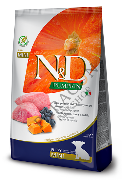 N&D Pumpkin Tahılsız Balkabaklı Kuzu Etli Küçük Irk Yavru Köpek Maması 2,5 Kg