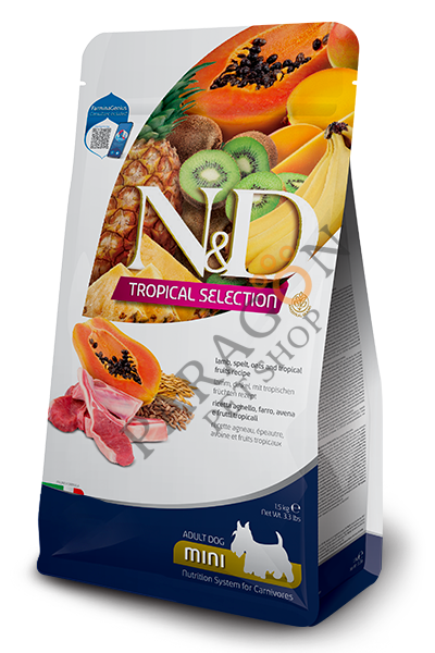N&D Tropical Selection Kuzu ve Meyveli Mini Irk Yetişkin Köpek Maması 1,5 Kg