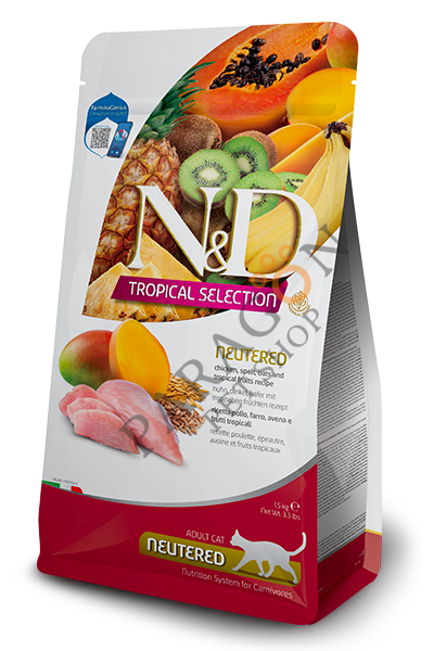 N&D Tropical Selection Tavuklu Kısırlaştırılmış Kedi Maması 10 Kg