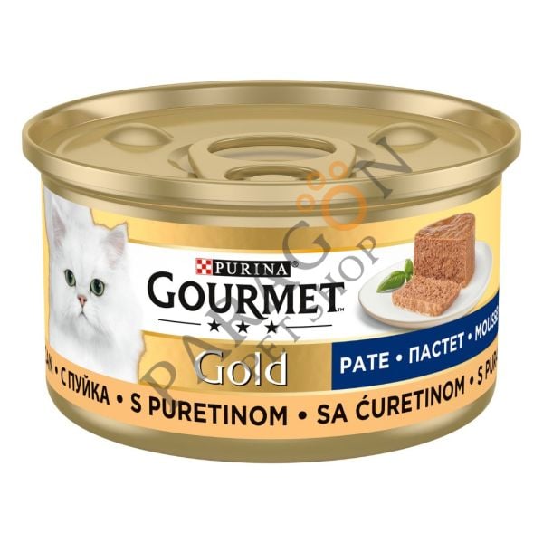 Gourmet Gold Kıyılmış Hindili Yaş Kedi Maması 85 g