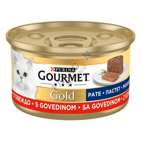 Gourmet Gold Kıyılmış Sığır Etli Yaş Kedi Maması 85 g