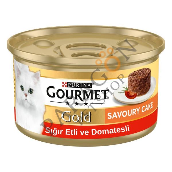 Gourmet Gold Savoury Parça Sığır Etli Yaş Kedi Maması 85 g