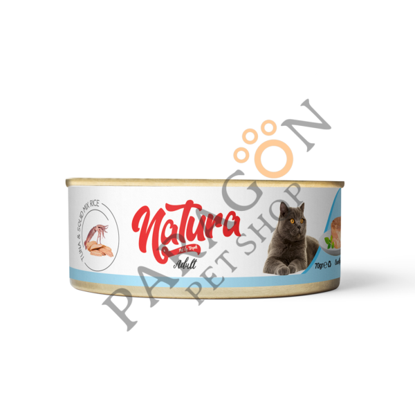 Natura Ton Balığı & Kalamar Yetişkin Kedi Yaş Maması 70 g