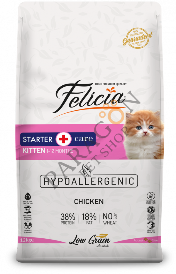 Felicia Az Tahıllı & Hipoalerjenik Tavuk Etli Yavru Kedi Maması 12 Kg
