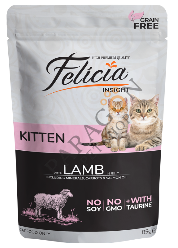 Felicia Tahılsız Kuzu Etli Yavru Kedi Yaş Maması 85 gr