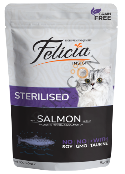 Felicia Tahılsız Somonlu Sterilised Kedi Yaş Maması 85 gr