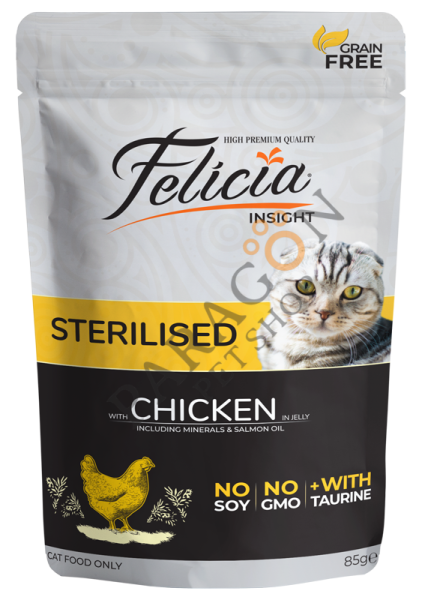 Felicia Tahılsız Tavuklu Sterilised Kedi Yaş Maması 85 gr