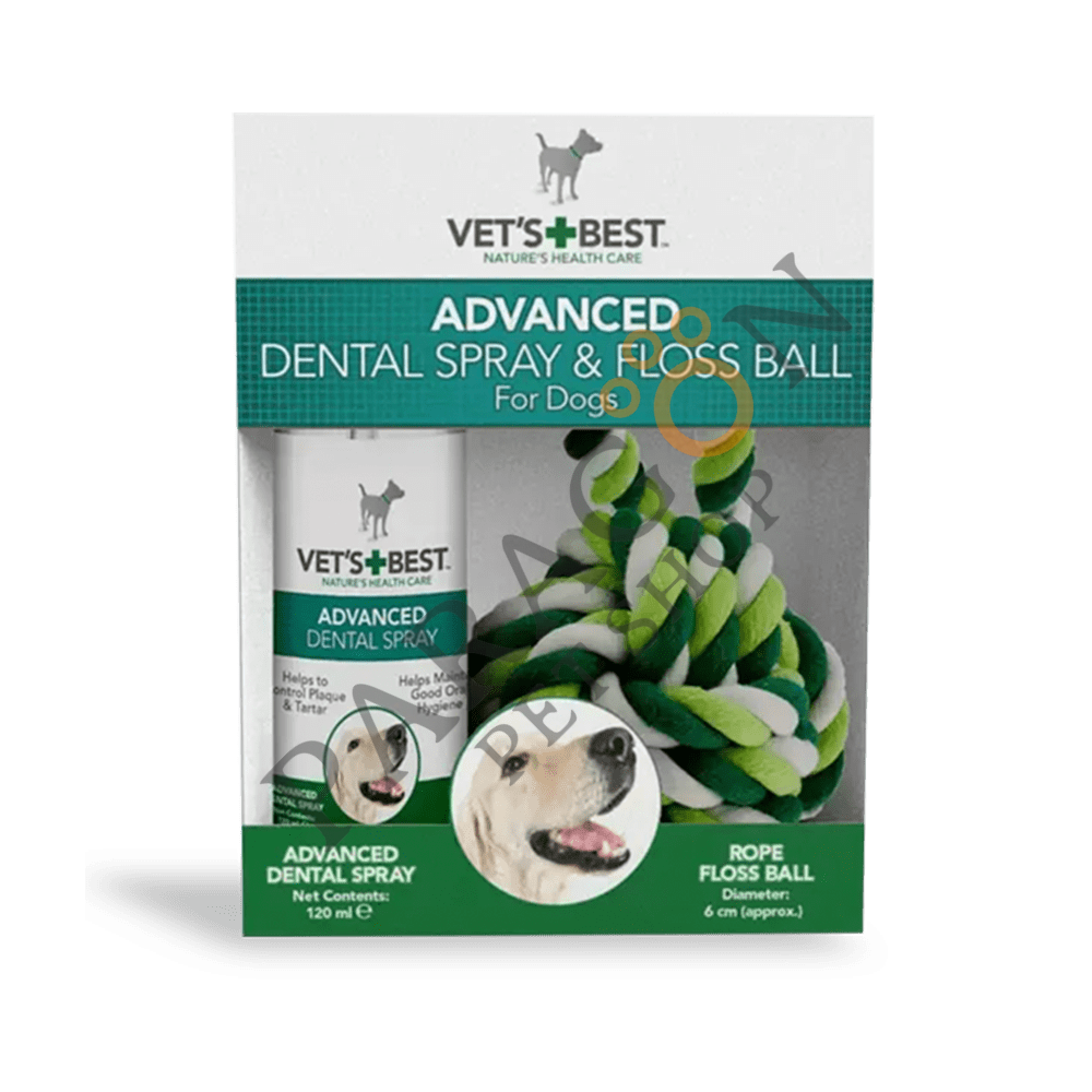 Vet’s Best Köpek Ağız Spreyi ve Diş Temizleyici Top Seti