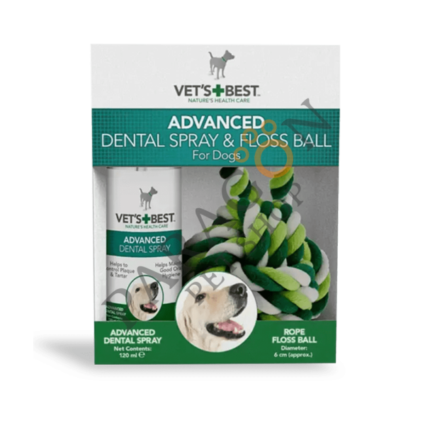 Vet’s Best Köpek Ağız Spreyi ve Diş Temizleyici Top Seti
