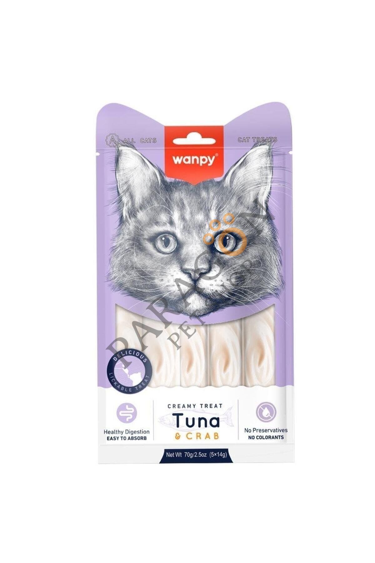 Wanpy Ton Ve Yengeçli Sıvı Kedi Ödülü 5x14 gr