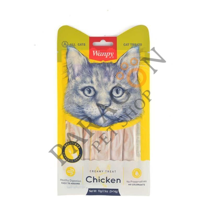 Wanpy Sıvı Tavuklu Kedi Ödülü 5x14 gr