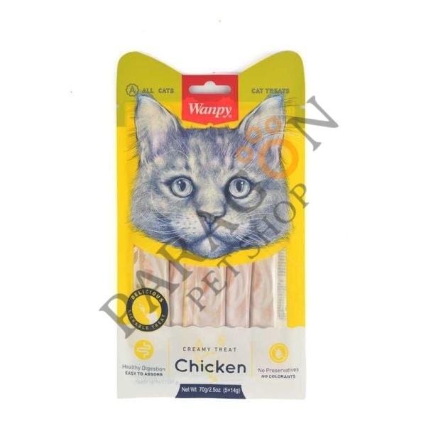 Wanpy Sıvı Tavuklu Kedi Ödülü 5x14 gr