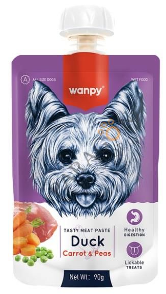 Wanpy Taze Ördekli Ve Havuçlu Köpek Et Ezmesi 90 gr