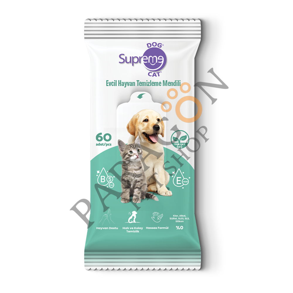 Supreme Dog Evcil Hayvan Temizleme Mendili