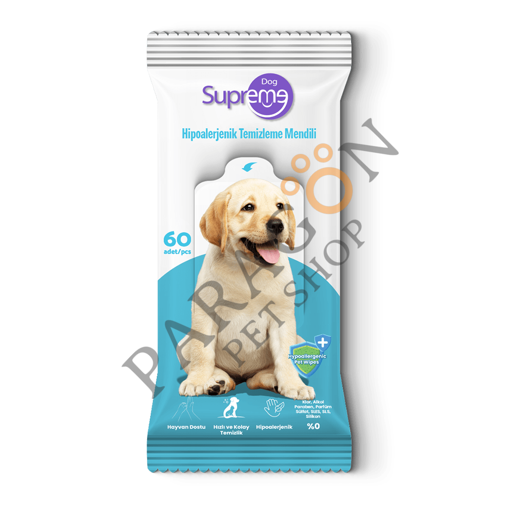 Supreme Dog Hipoalerjenik Temizleme Mendil