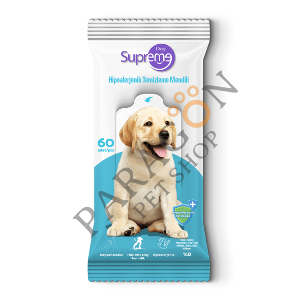 Supreme Dog Hipoalerjenik Temizleme Mendil