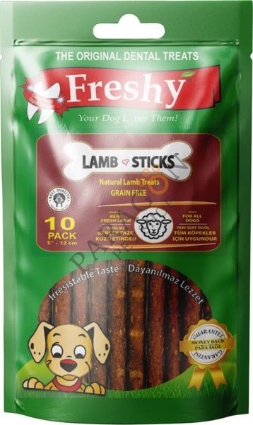 Freshy Lamb Sticks Tahılsız Kuzulu Çubuk Köpek Ödülü 10 Adet