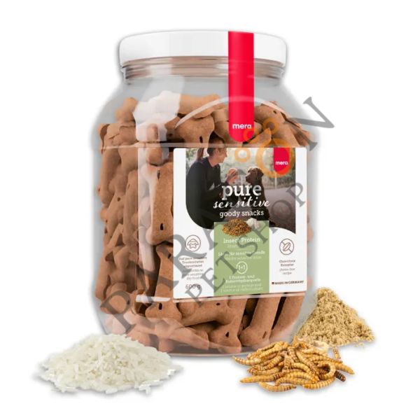 Mera Pure Sensitive Insect Larvalı ve Pirinçli Bisküvi Köpek Ödül Maması 600 gr