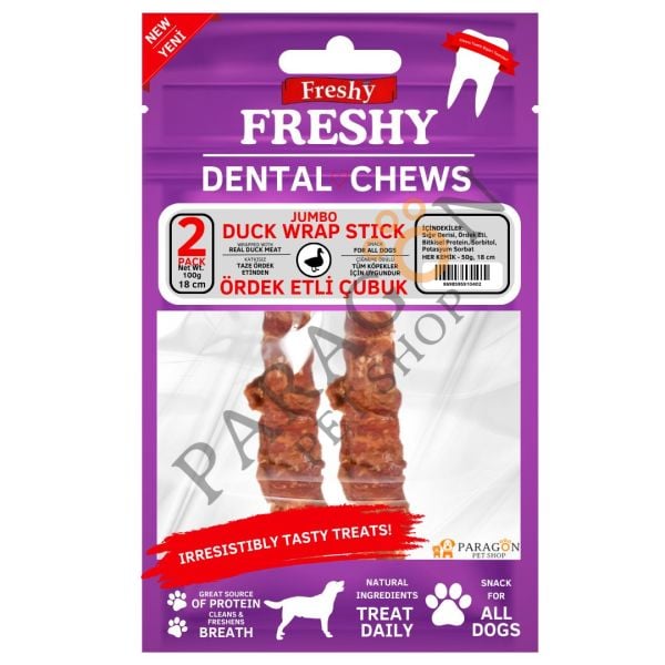 Freshy Duck Wrap Stick Ördek Sarılı Jumbo Çubuk Köpek Ödülü 2 Adet