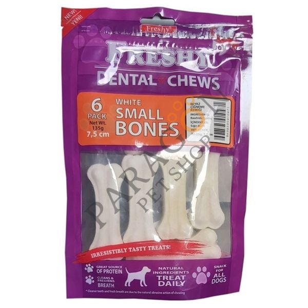 Freshy Dental Chews White Small Bones Köpek Ödülü 7,5 Cm 6 Adet