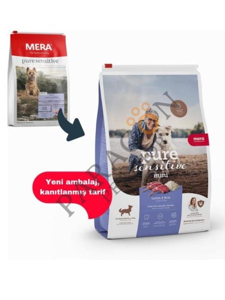 Mera Pure Sensitive Mini Adult Kuzu Etli Küçük Irk Yetişkin Köpek Maması 4 Kg + 1 Kg