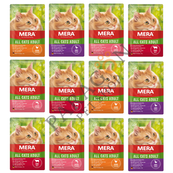 Mera All Cats Adult Mix Tahılsız Karışık Yaş Kedi Maması Pouch 85 gr x 12