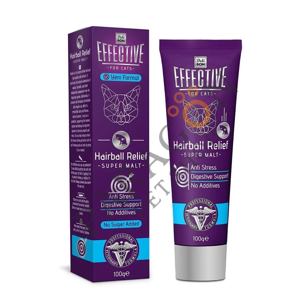Delibon Effective Tüy Yumağı Önleyici Kedi Malt Macun 100 gr