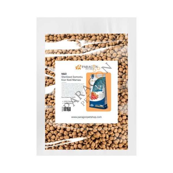 N&D Ocean Somonlu ve Portakallı Düşük Tahıllı Kısırlaştırılmış Açık Kedi Maması 1 Kg