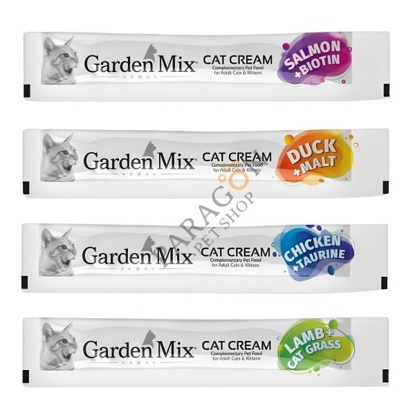 Garden Mix Kuzu Etli Kedi Çimli Krema Ödül Maması 15 gr x 5 Adet